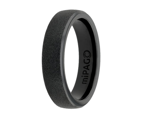 PAGO Ring Slim Black Rough