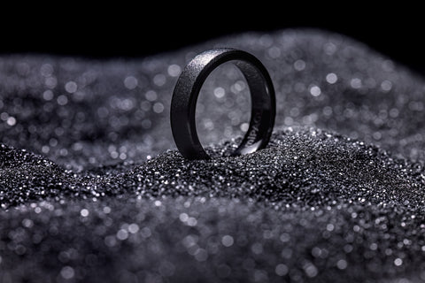 PAGO Ring Slim Black Rough