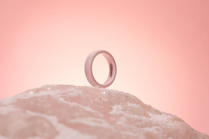 PAGO Ring Slim Pink Shiny