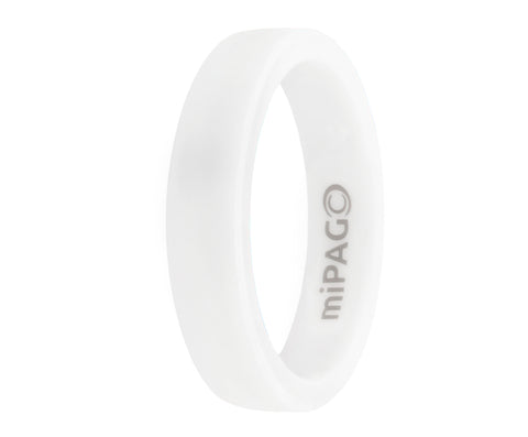 PAGO Ring Slim White Shiny