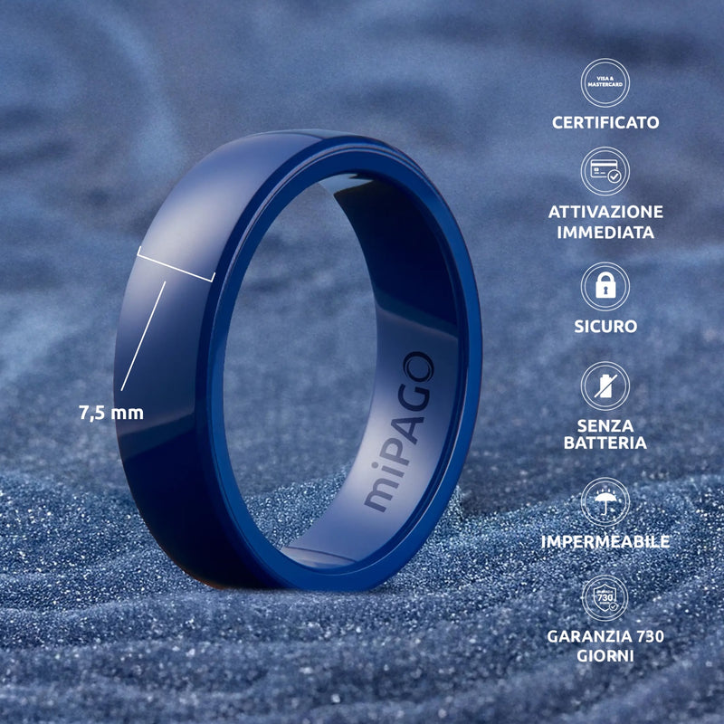 PAGO Ring Blue Shiny