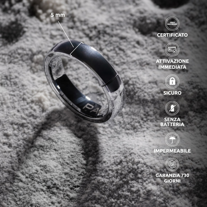 PAGO Ring Slim Argenteo Shiny