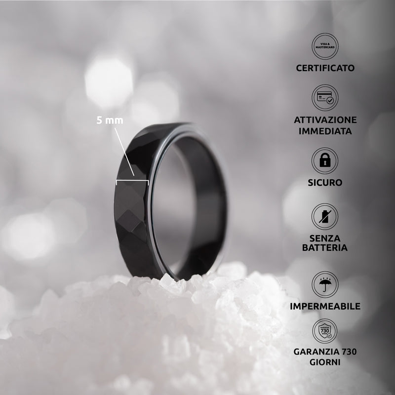 PAGO Ring Slim Black Diamond