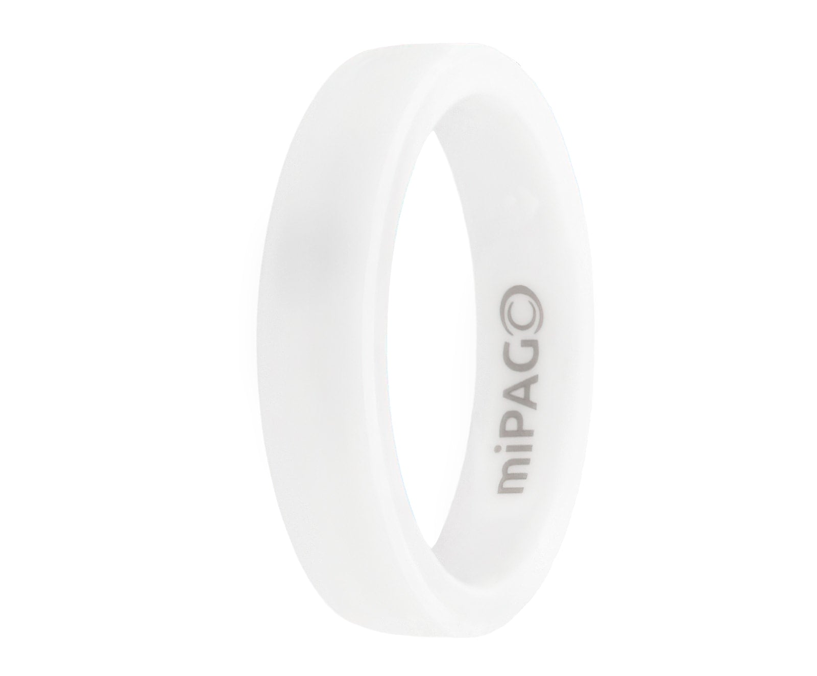 PAGO Ring Slim White Shiny