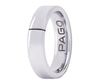 PAGO Ring Slim Argenteo Shiny