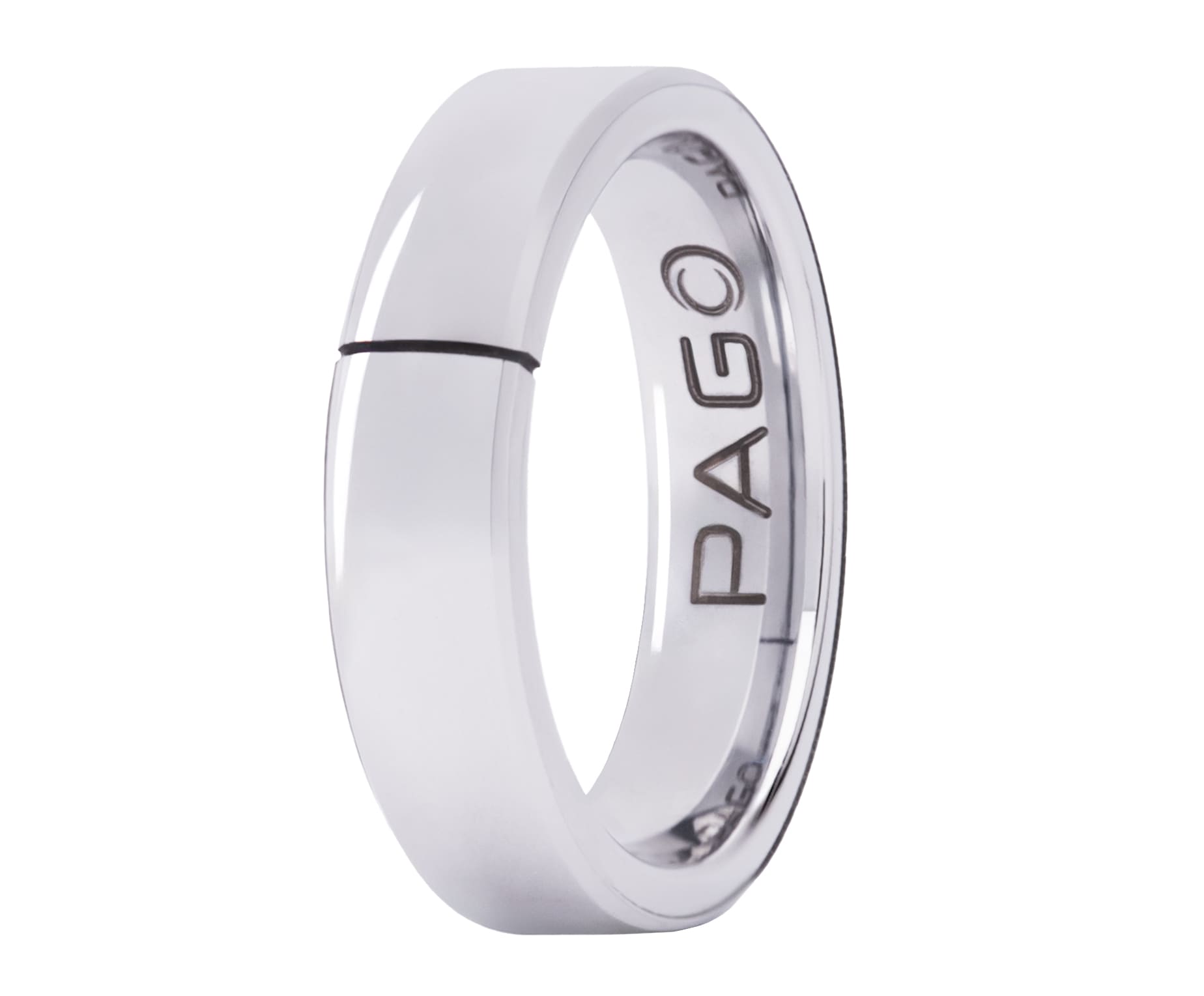 PAGO Ring Slim Argenteo Shiny