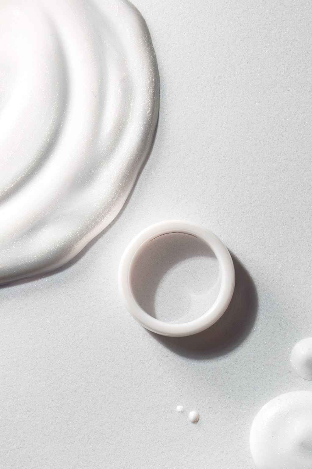PAGO Ring Slim White Shiny