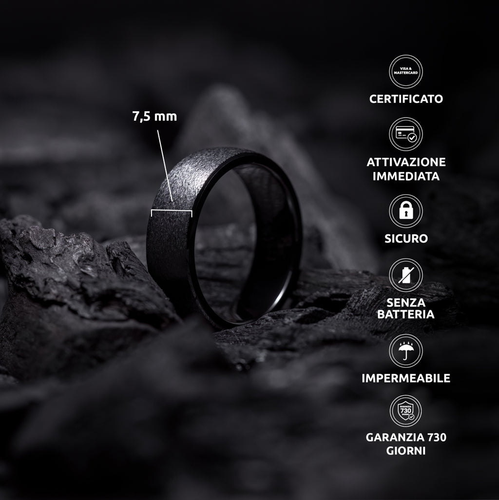 PAGO Ring Black Rough