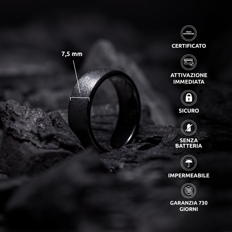 PAGO Ring Black Rough