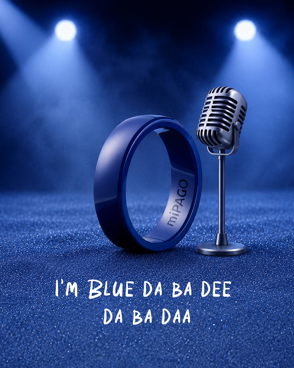 PAGO Ring Blue Shiny