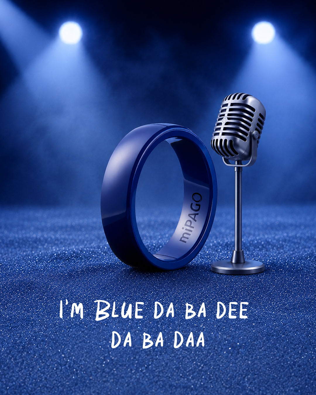 PAGO Ring Blue Shiny