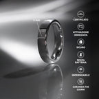 PAGO Ring Slim Argenteo Rough