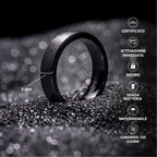PAGO Ring Slim Black Rough