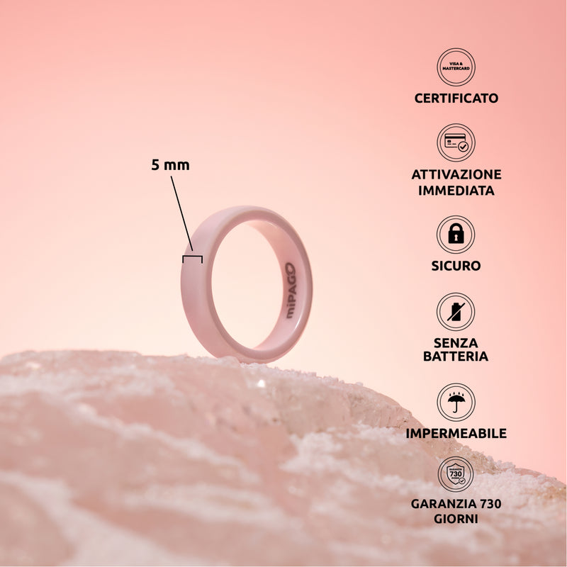 PAGO Ring Slim Pink Shiny
