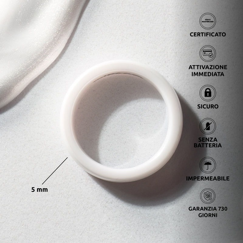 PAGO Ring Slim White Shiny