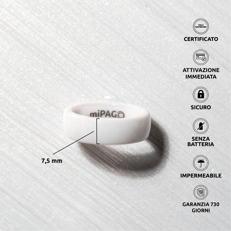 PAGO Ring White Shiny